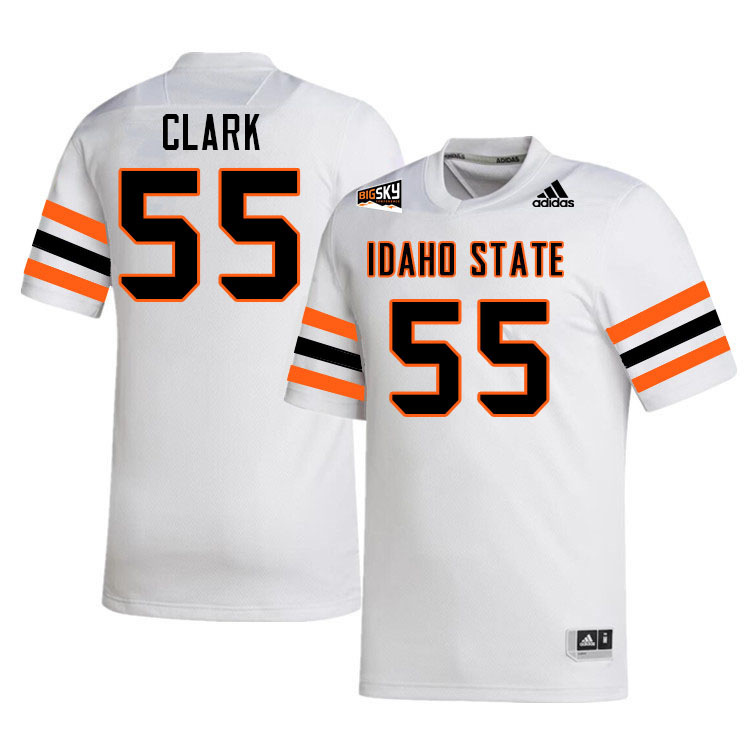Men-Youth #55 Gunnar Clark Idaho State Bengals 2023 College Football Jerseys Stitched Sale-White
